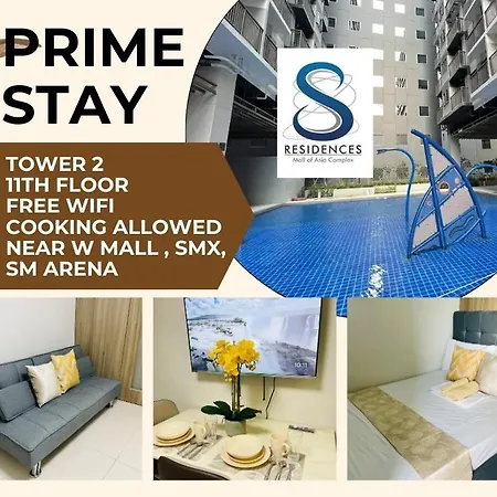 1126 S Residences Smdc Condo Near W Mall & Moa By Prime Stay